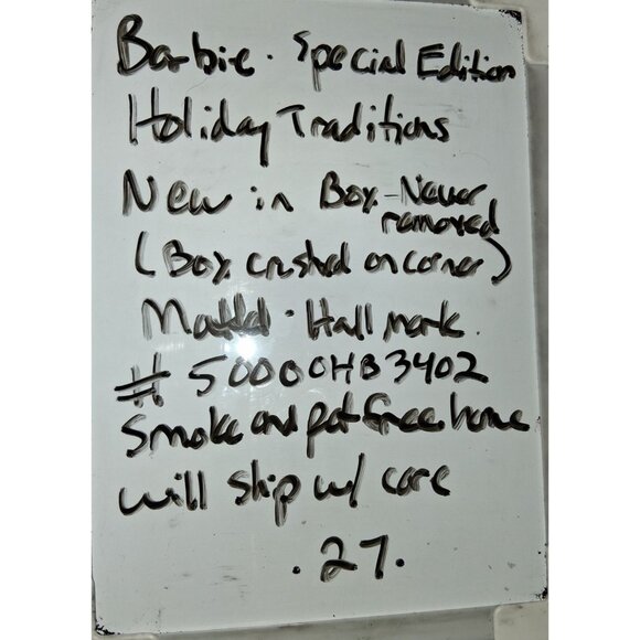 1996 Hallmark Holiday Traditions Barbie Doll Special Edition With Box - Picture 12 of 12